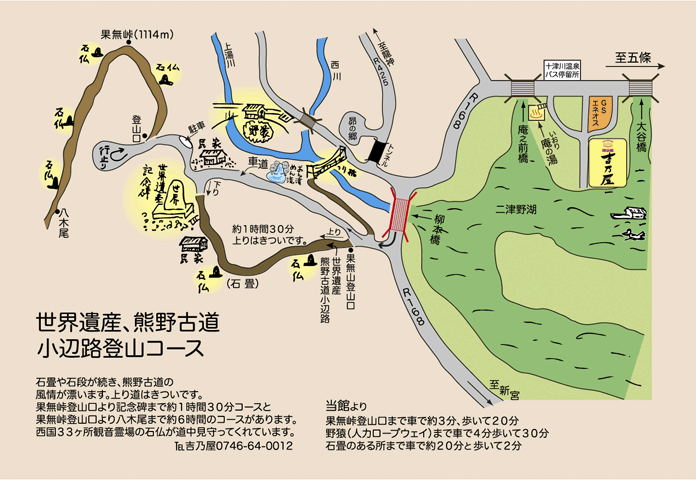 熊野古道小辺路イラストマップ